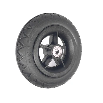 

6 X 1 1/4 Inner Outer Tire Solid Tyre Black Thick Wheel Fit For Electric Scooter