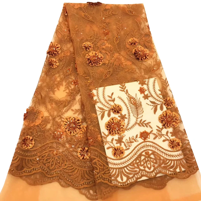 Африканская кружевная ткань высокого качества, швейцарская вуаль, мягкий тюль с пайетками, вышитая французская кружевная ткань для вечернего платья - Цвет: 08