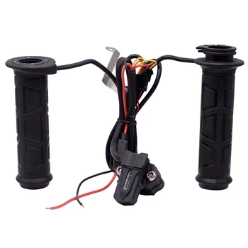 

12V Motorcycle Handlebar Electric Hot Heated Grips Handlebar Warmer Manillar Winter with Adjustable Switch Temperature