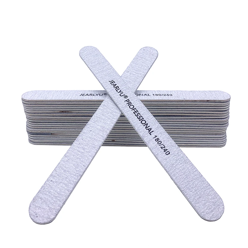 Серые пилочки для ногтей 10 шт./лот маникюрный набор для шлифовки 180/240 Lixa De Unha Профессиональный деревянный лак для ногтей средство для удаления кутикул