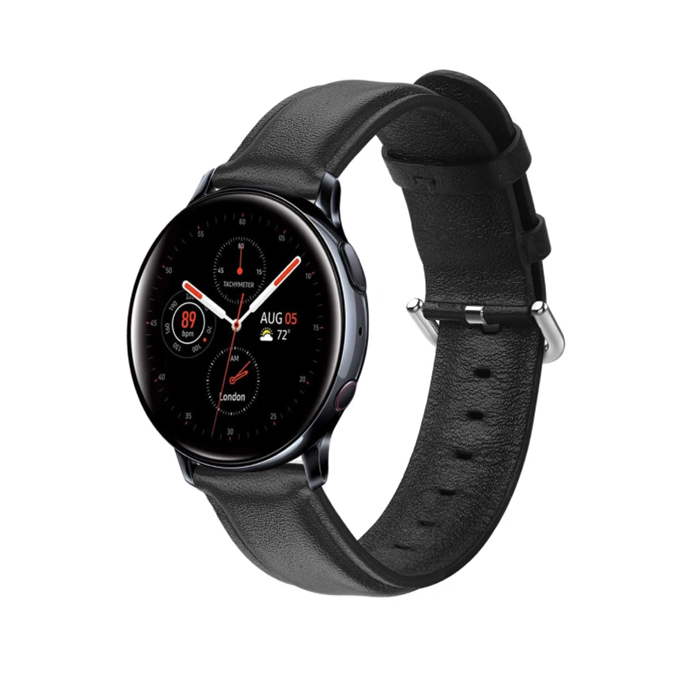 Модные 20 мм Кожаные Ремешки для наручных часов для samsung Galaxy Watch Active 2 браслет умный спортивный ремешок для samsung Galaxy Watch 42 мм