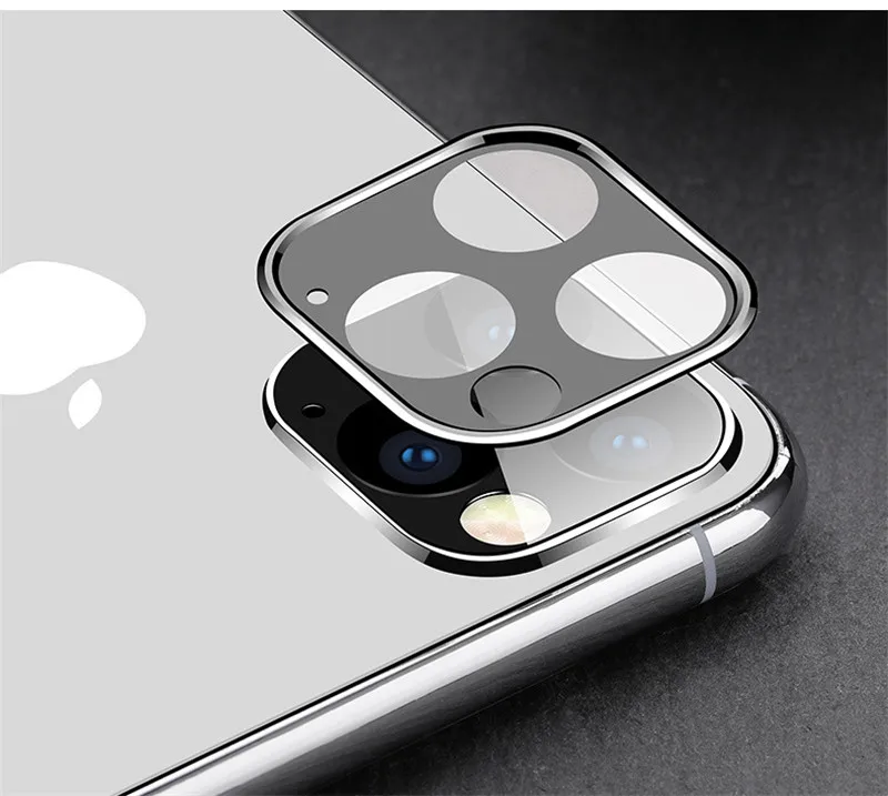Чехол для объектива iPhone 11, Взрывозащищенная металлическая стеклянная Защитная пленка для iPhone 11 Pro, кольцо для объектива iPhone 11 Pro Max, крышка для объектива
