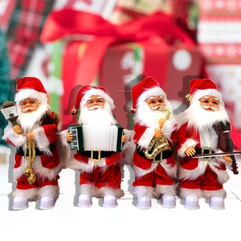 

Christmas Decorations Electric Music Santa Claus Doll Ornaments Pendant For Home Xmas Happy New Year Gift