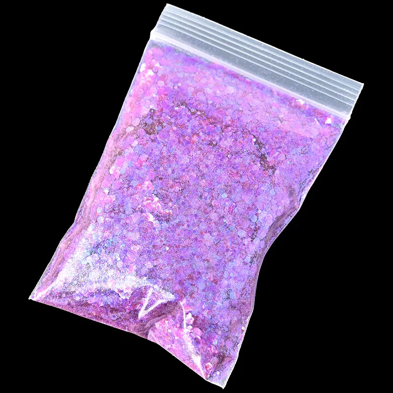 50G Chameleon - Holographic Color Shifting Iridescent Chunky + Fine Glitter Mix Blend Multi Color Nail Glitter/ Chunky to Fine