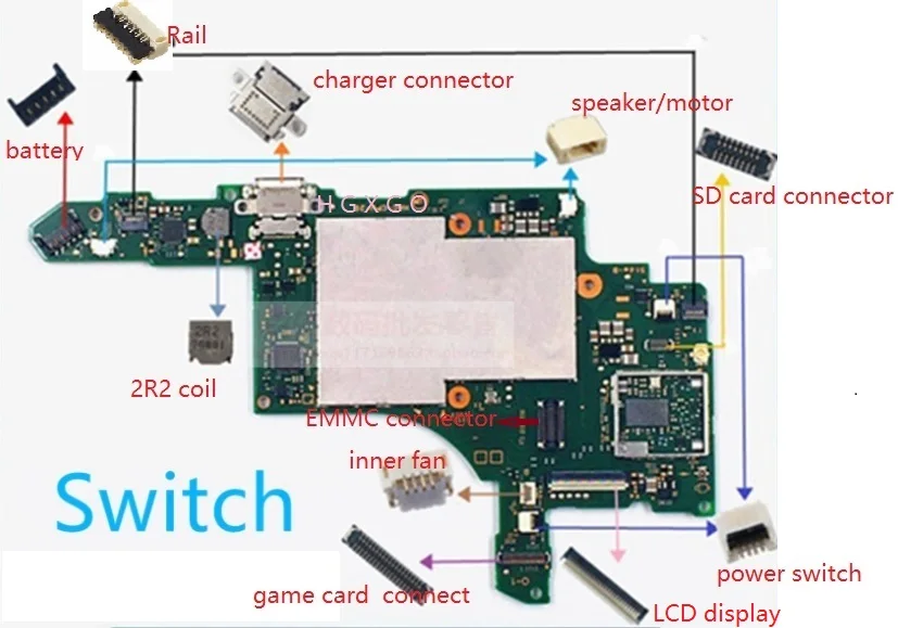 10PCS for Nintendo Switch NS PCB Board repair Charging Charger Speaker ...