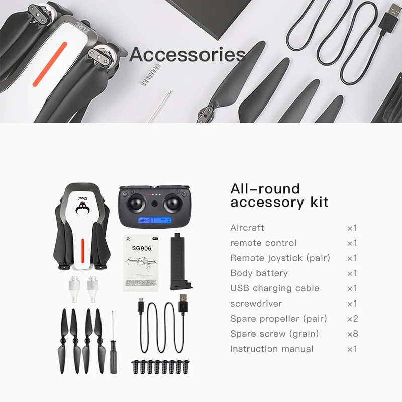  SG906 GPS Drone 4K Brushless Selfie Drones with Camera HD 5G WIFI FPV RC Quadcopter Foldable Dron V