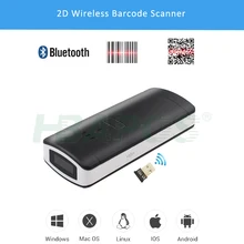 HBAPOS – Mini Scanner de codes barres avec câble USB, Bluetooth 2.4G, sans fil 1D 2D QR PDF417, pour iPad, iPhone, tablettes Android, PC
