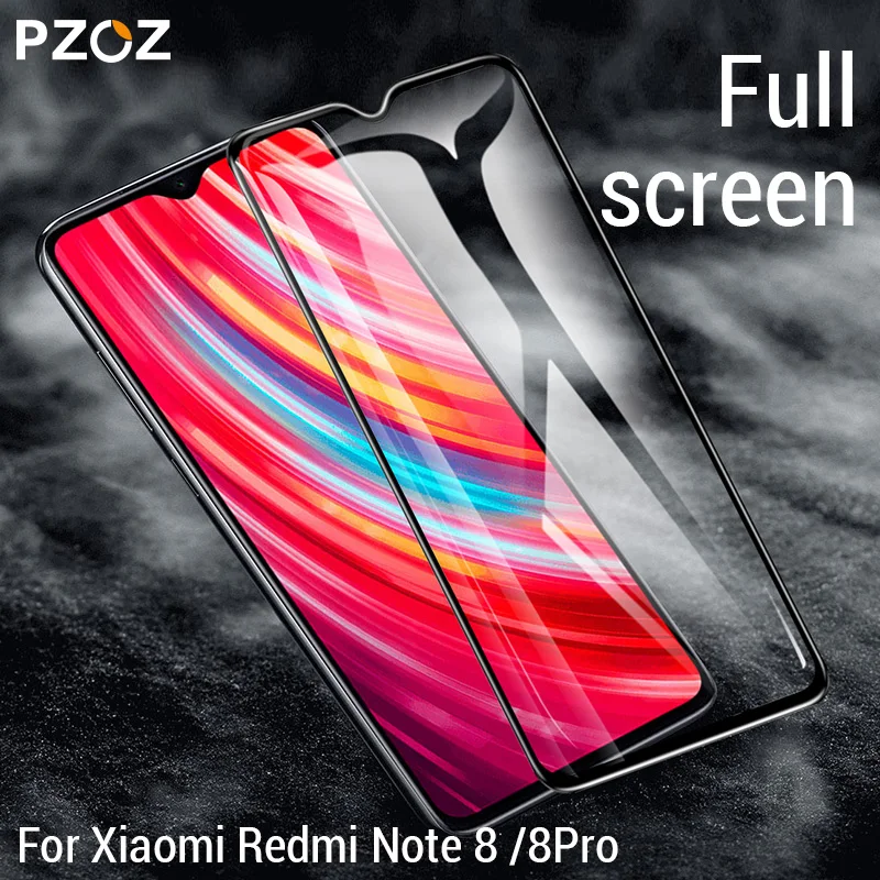 Полноэкранное покрытие PZOZ для Xiaomi Redmi note 8 закаленное стекло Защитная пленка pro