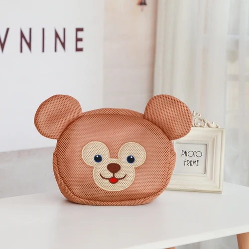 Бежевый Медведь Даффи стеллалу hello kitty моя мелодия Cinnamoroll Luna Cat Rilakkuma ЦУМ Микки, Дональд Дак косметический мешок моющийся мешок для хранения - Цвет: Бежевый