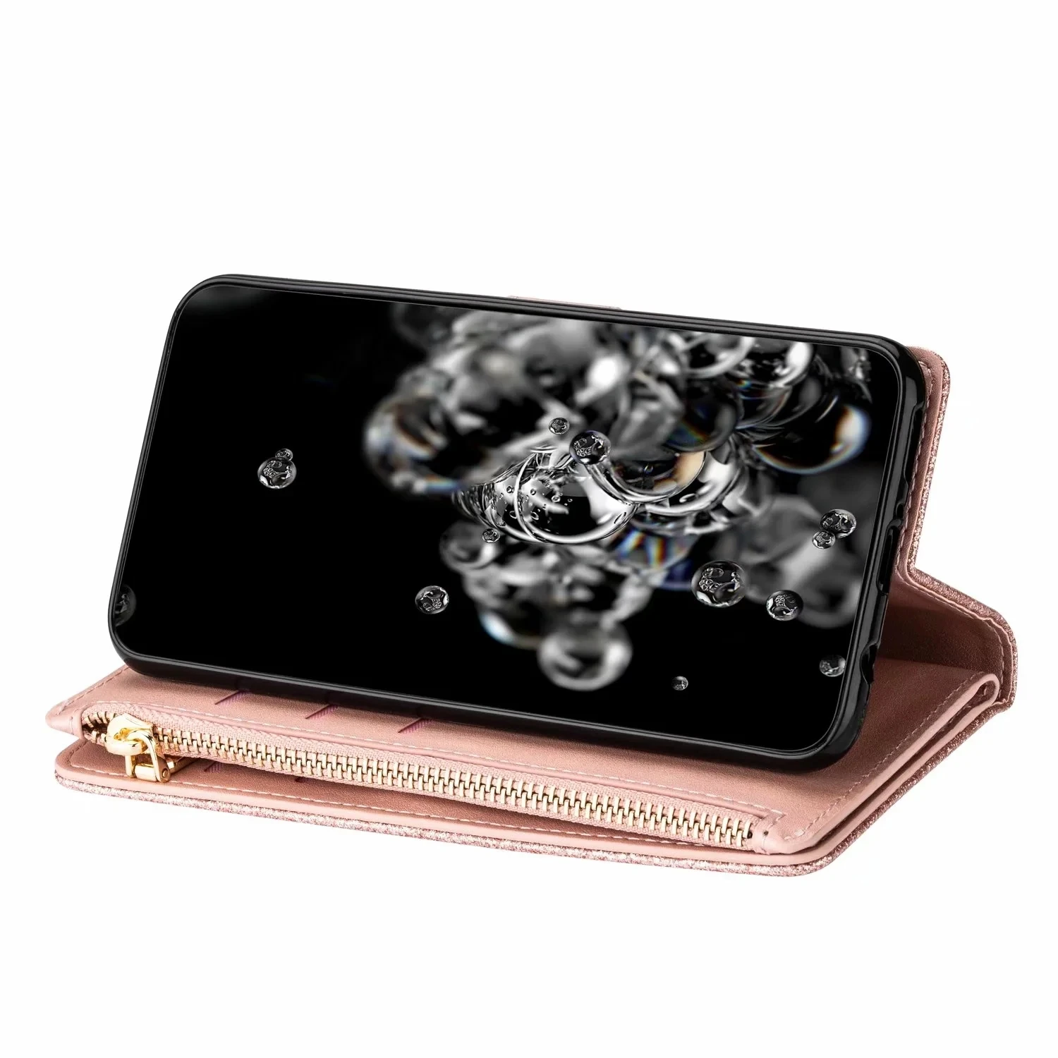 Husă portofel cu glitter pentru Huawei P40, P30, P20 Lite, Mate 20, 10 Pro, Honor 10 Lite 8A, P Smart Y6 Y7 2019_voghion.com