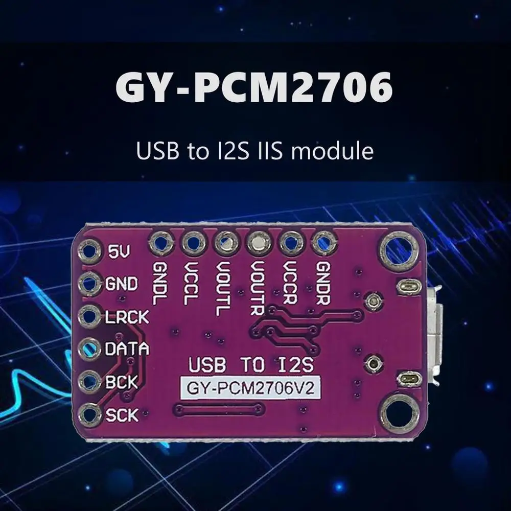 GY-PCM2706 USB к ies IIS модуль усилителя мощности звука OTG звук Sub DAC Slave дочь карты Decorder