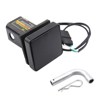 

12-Led Brake Light Trailer Hitch Cover Fit Towing&Hauling 2 Inch Standard Size Receiver for Chevrolet Gmc Nissan Ford(Black)