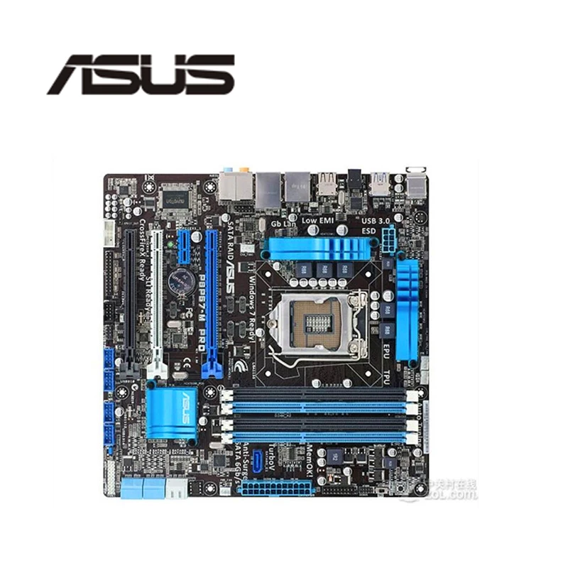 Материнская плата ASUS P8P67-M PRO LGA 1155 DDR3 для Intel P67 P8P67 б/у десктопная материнская (без