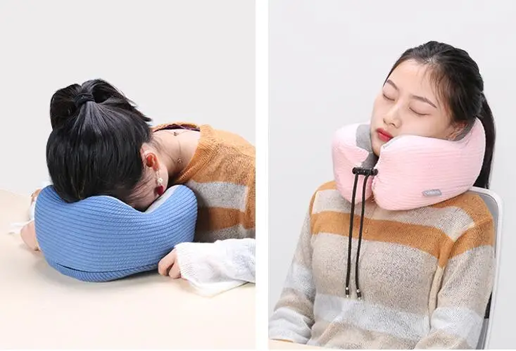 Подушка для путешествий Memory Foam медленный отскок u-образные подушки для шеи с невидимой застежкой-молнией