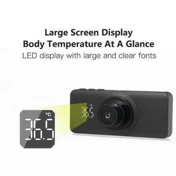 

10Pcs Non-contact Wall Mount Digital Infrared Unmanned Thermometer Intelligent Body Temperature Voice Broadcast Thermometer