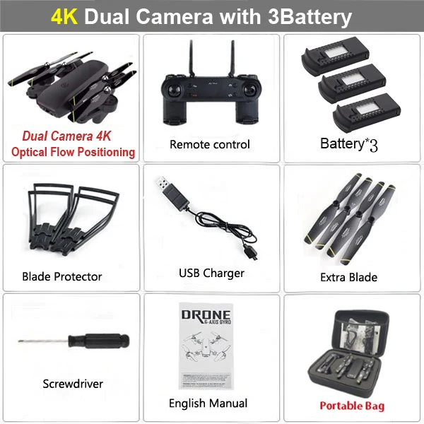4K Black 3B Bag LAUMOX M70 FPV Дрон оптический с 4K HD камерой Дрон wifi следует за мной Вертолет радиоуправляемый Дрон Радиоуправляемый квадрокоптер Дрон VS SG906 - Цвет: 4K Black 3B Bag