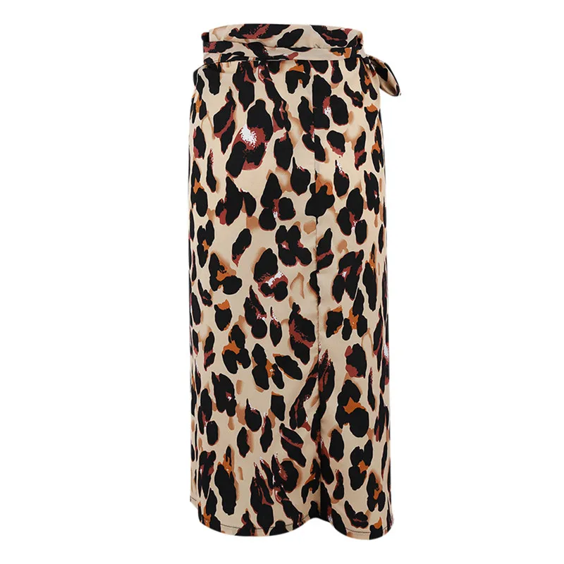 Новые модные женские шифоновые леопардовые Макси-юбка с принтом женские летние длинные юбки с Высокой Талией Модные леопардовые юбки женские s