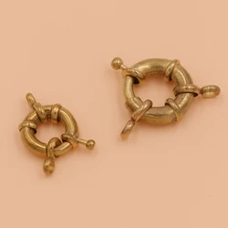 Brass Jewelry O - ring Snap Hook with Double 8 Ring Connector - Set of 2 - 19mm