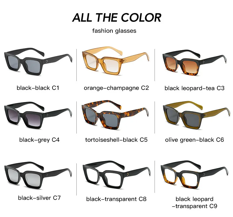 2022 Luxury Square Sunglasses Women Brand Designer Sun Glasses  Vintage Sun Glasses For Female Ladies Eyewear UV400 cute sunglasses