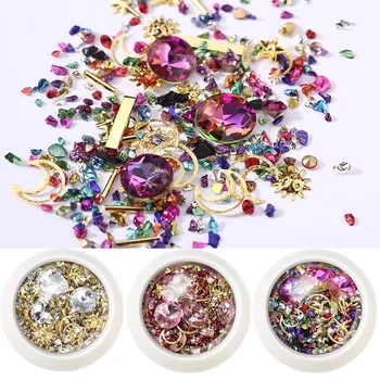 

1 Box Mix 3D Rhinestones DIY Gems Charming Nail Art Decoration Filling UV Resin Epoxy Mold Making Filling For DIY Jewelry 2020