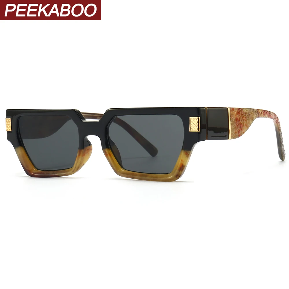 Peekaboo Модные женские солнцезащитные очки кошачий глаз uv400 синие леопардовые