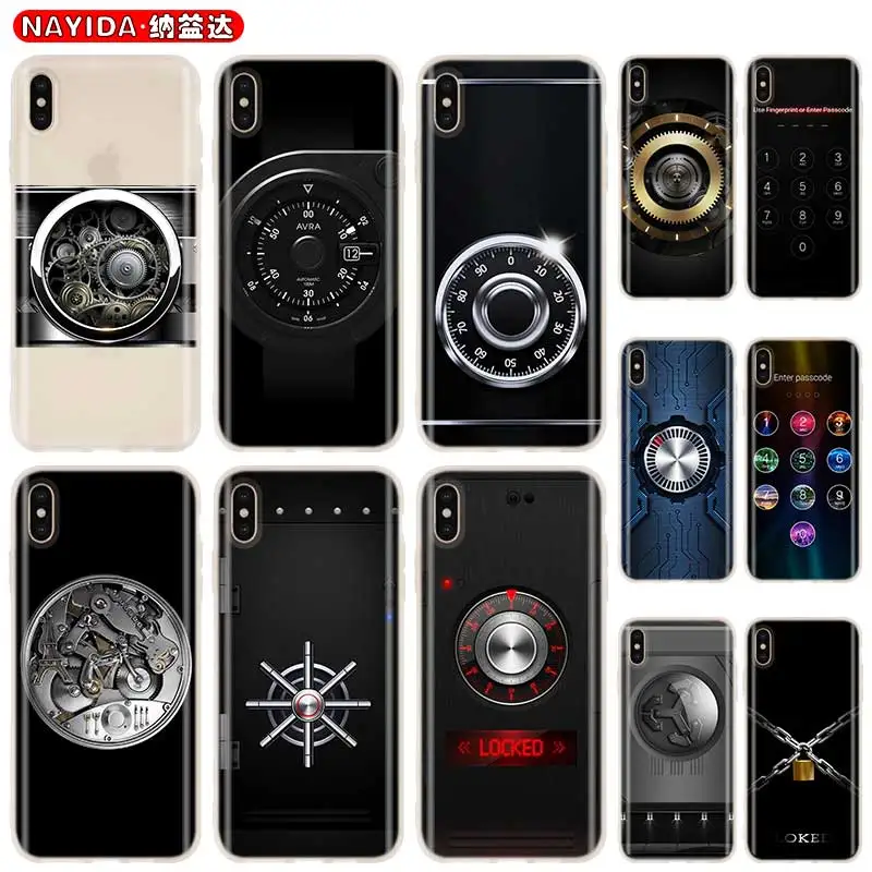 Мягкий чехол из ТПУ для iPhone 13 12 Mini 11 Pro XS Max XR X 8 7 6 Plus SE 2020 S с комбинированным замком |
