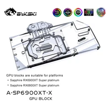 

Bykski Gpu Water Block use for Sapphire RX 6800XT Nitro+/RX 6900 XT Nitro GPU Card/Full Cover Copper Radiator Block A-SP6900XT-X