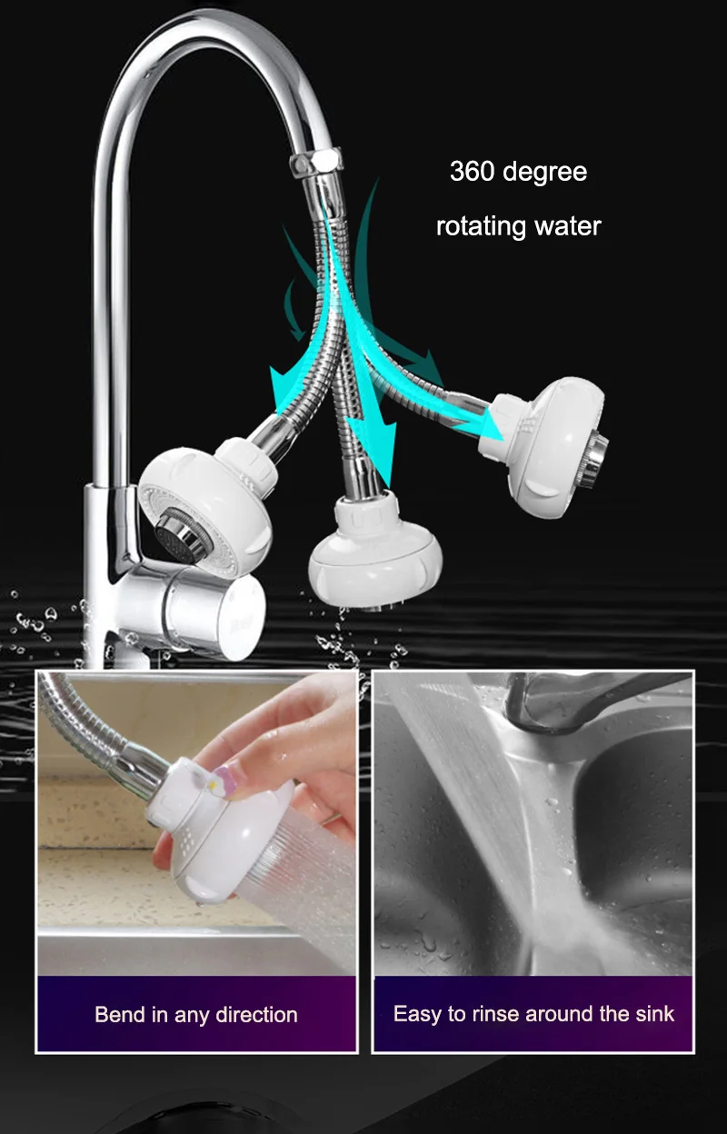 Kitchen Aerator 360 Degree Rotating Water Saving Faucet Aerator