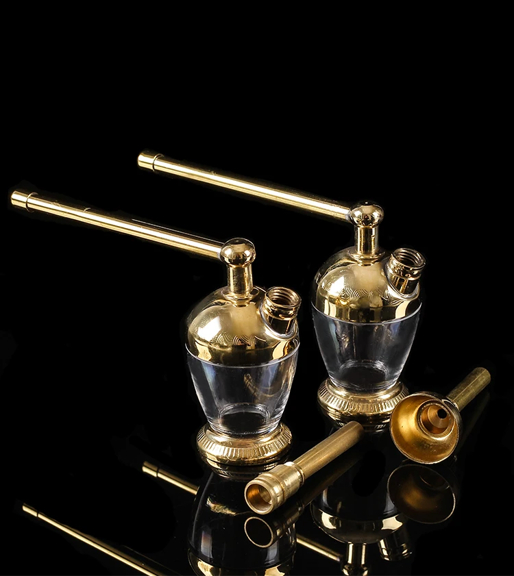 Hand Hookah Mini Hookah Water Pipe Portable Mini Brass