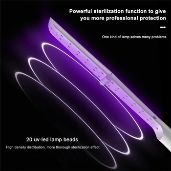 

UV Light Sterilizer Portable UVC Germicidal UV Lamp USB Handheld Folding Bactericidal Lamps USB UVC Ultraviolet Quartz Lights