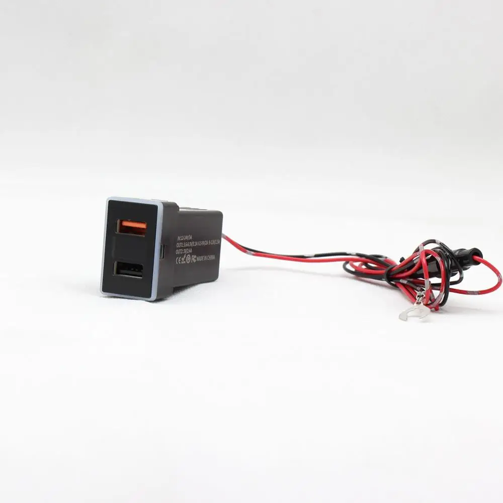 Зарядное устройство QC3.0 с дисплеем Quickcharge автомобильное зарядное двойной USB