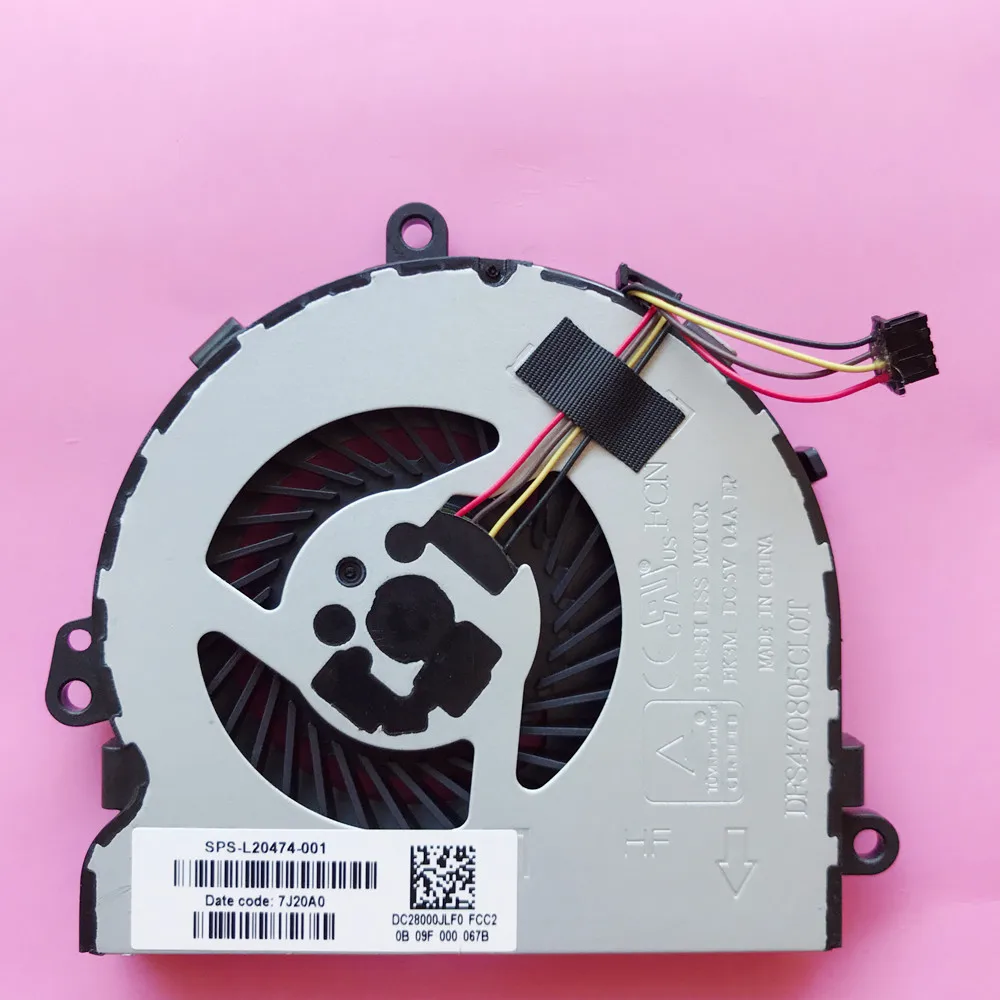 HP 15-DB 15-DB0011DX 15-DB0011WM TPN-C136 L20474-001 dc 5v 0.4a ep fcc2 15-DB0066WM 용 새 노트북 CPU 냉각 팬 쿨러