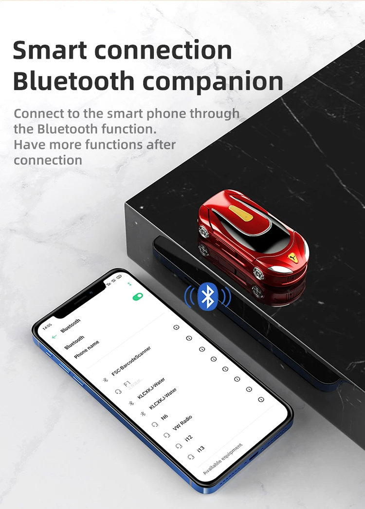 Car appearance GSM Unlock Mini Flip phone Bluetooth dialer cell phone Magic Voice Single sim mobile phones for children students