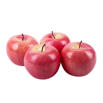 

4 Large Artificial Red Apples Decorative Fruit by Best Artificial