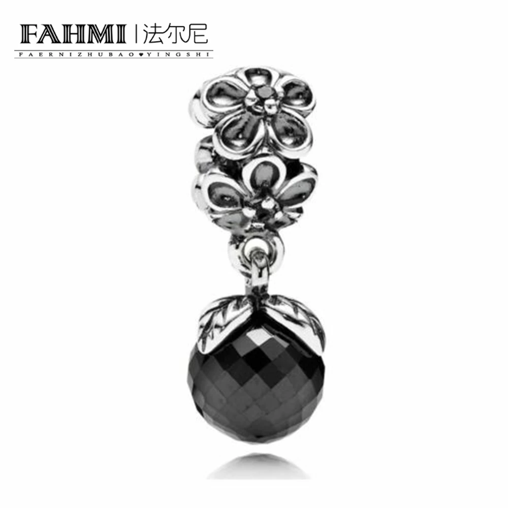 FAHMI 100% Стерлинговое Серебро 925 пробы 1:1 Новинка 790858SPB садовая черная шпинель