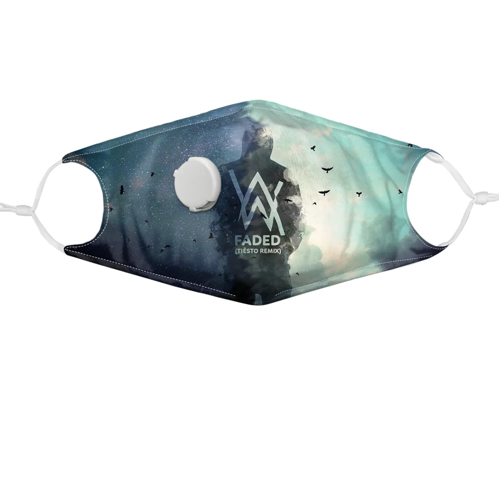 

Fashion Alan Walker Mask on Face Fans Gift Women Polyester Masks with Breathing Valve and PM2.5 Filters Protective 2020 Arrival