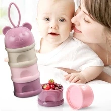 Портативный дозатор сухого молока для кормления ребенка контейнер для молока Дети закуски конфеты коробка для хранения 3 слоя контейнер для хранения еды