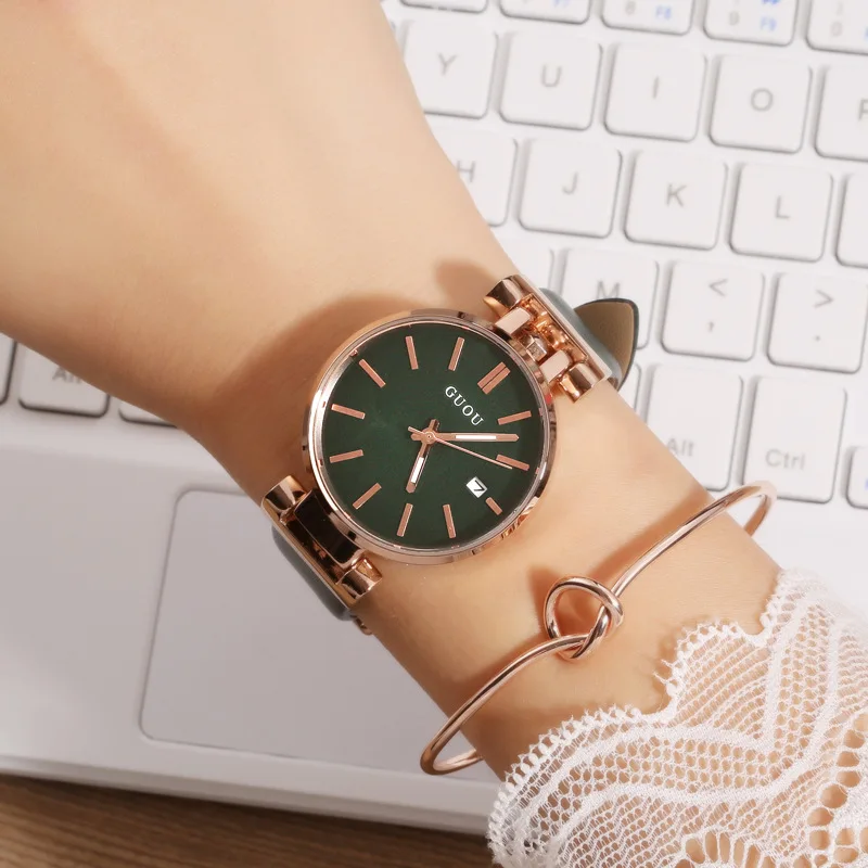

Guou New Style Female Students Watch Korean-style Simple Casual Belt Quartz Watch Fashion Waterproof WOMEN'S Watch