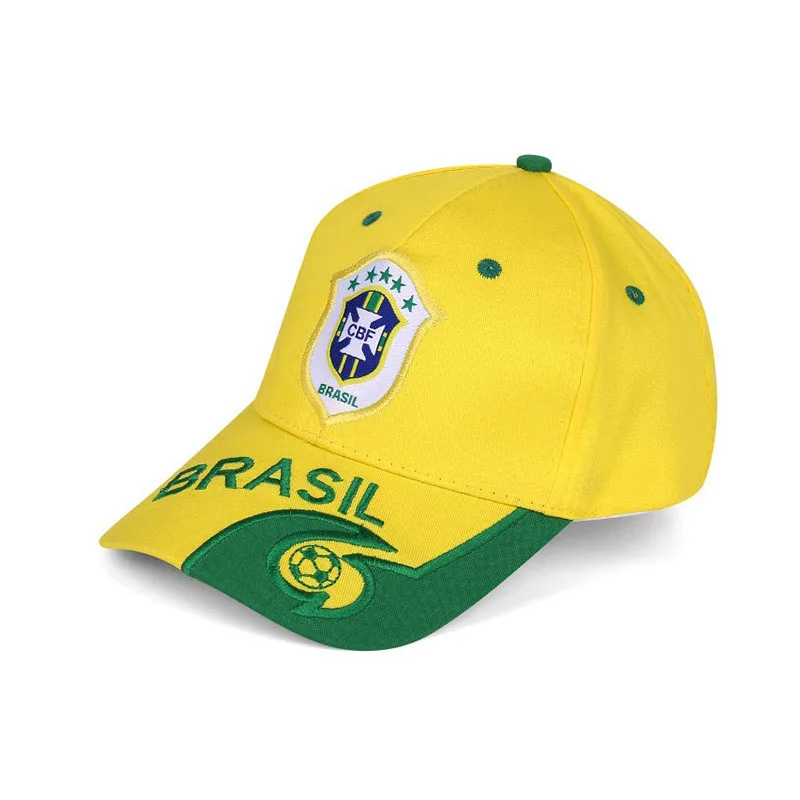 

Custom National Team Baseball Cap Cheerleading Hat World Cup Football Cap Cotton Sun Hat Brazil Spain England France Russia