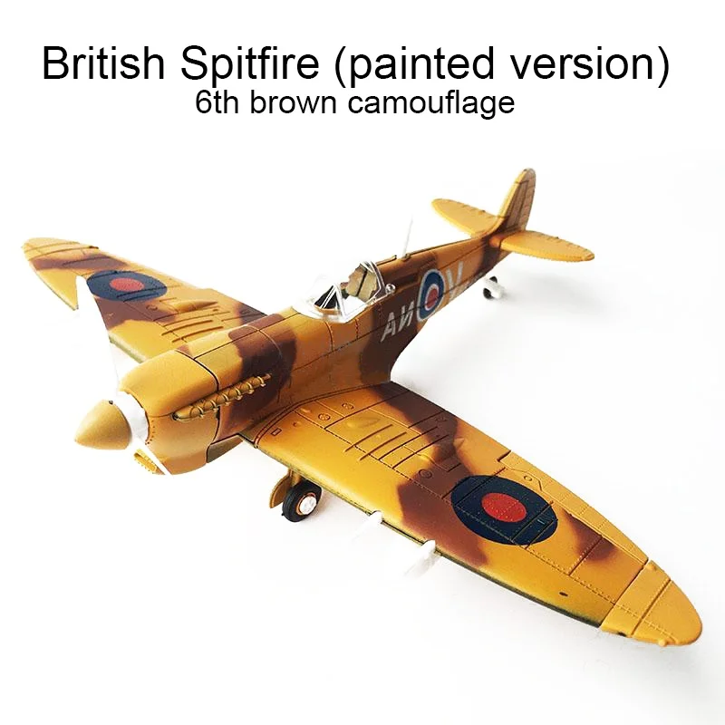 Подарки на год 4D Spitfire RECEPT Fighter окрашенная версия 1:48 Военная Сборная модель самолета Обучающие игрушки n