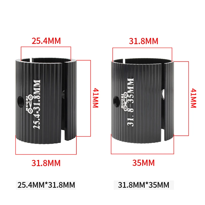 Bike Handlebar Conversion Shim 25.4mm To 31.8mm 31.8mm To 35mm Aperture Adjust Adapter 1Pair