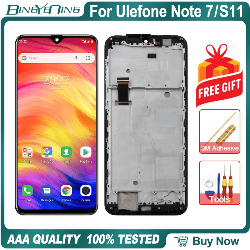 Для Ulefone Note 7/S11 lcd и сенсорный экран дигитайзер с рамкой модуль экрана дисплея аксессуары Замена