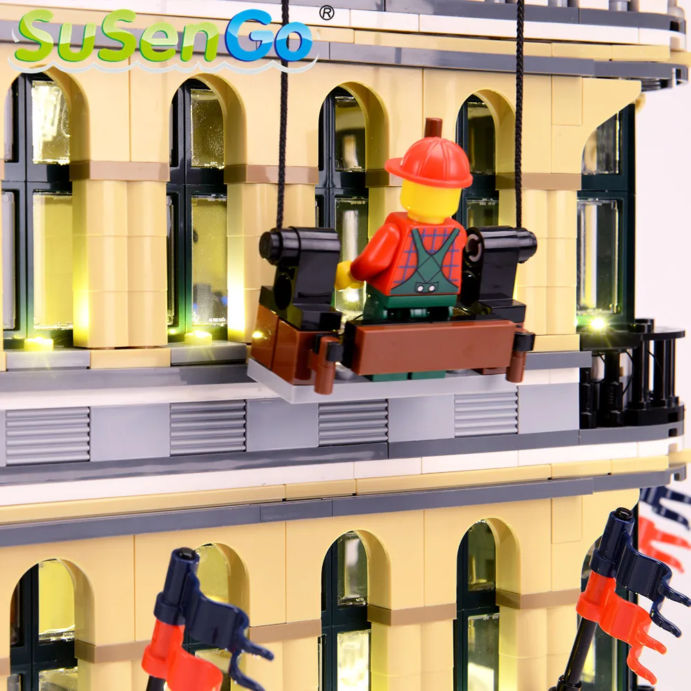 SuSenGo светодиодный светильник Набор для Grand emperium модель строительный блок игрушки светильник совместим с известным брендом 10211 15005 светильник ing набор