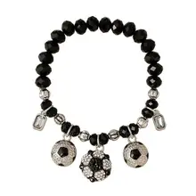 Спортивный Футбольный браслет, футбольный Хрустальный Браслет, Мотивационный браслет для спортзала, женский спортивный браслет для тренировок, ювелирные изделия