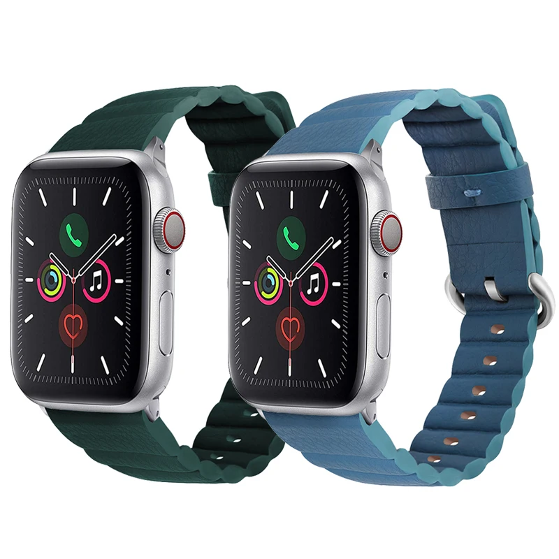 Кожаный ремешок для часов Apple watch 5 4 44 мм 40 Iwatch correa 3 2 1 42 38 наручные Аксессуары iwatch |