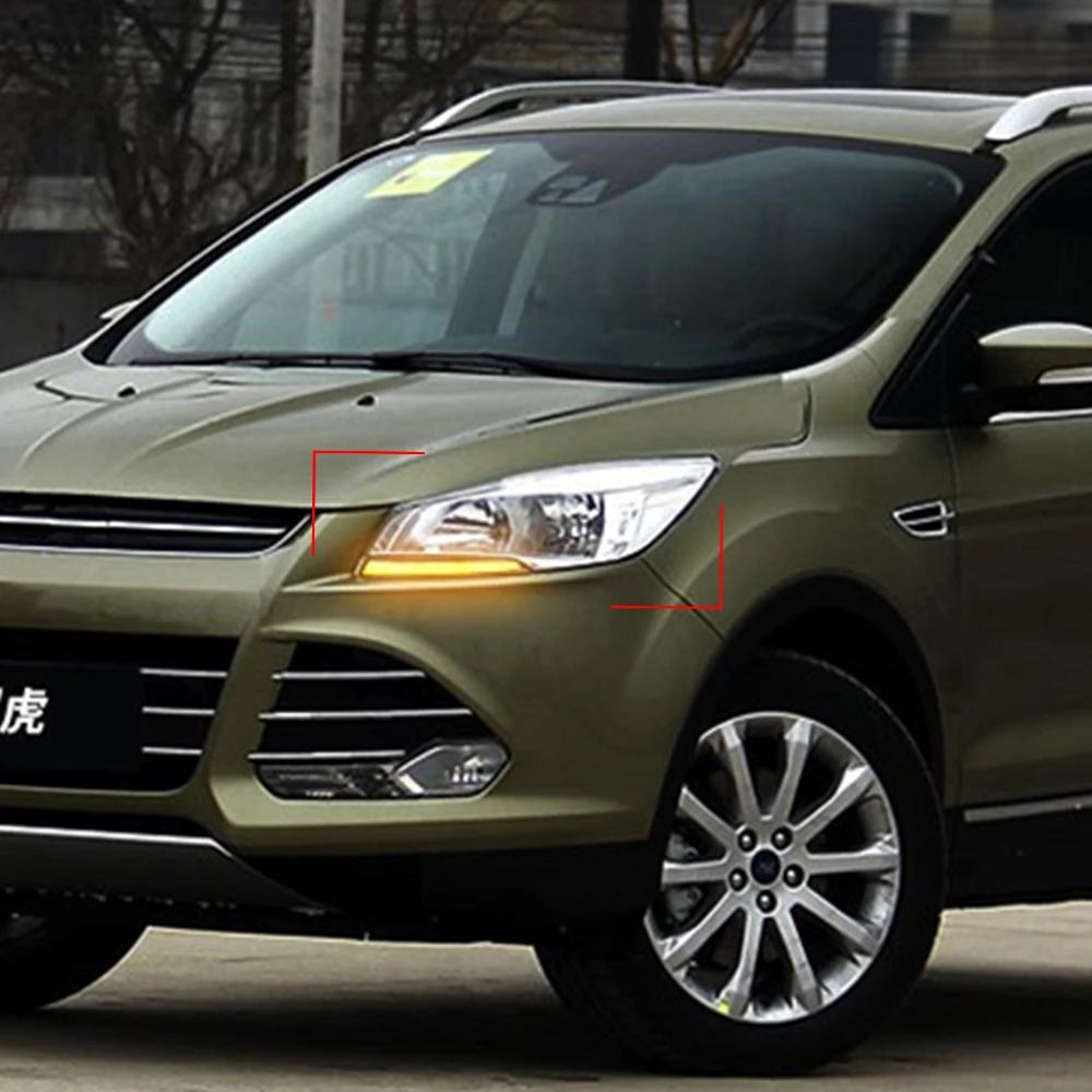 Автомобильный мигающий 1 комплект светодиодный DRL для Ford Kuga Escape 2014 2015 2016 2017