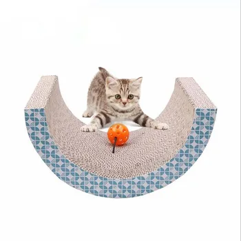 

Multi-shape Cats Scratcher Pad Handmade Kitten Paperboard Corrugated Paper Toy Puppy Play Board