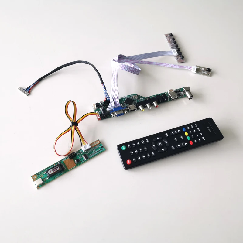 Для NL10276BC28-08B/11/11F ЖК-дисплей панель LVDS 20Pin 1 с холодным катодом(CCFL) клавиатура+ инвертор+ пульт дистанционного управления с. V56 плата контроллера USB VGA HDMI, VGA, AV RF DIY kit