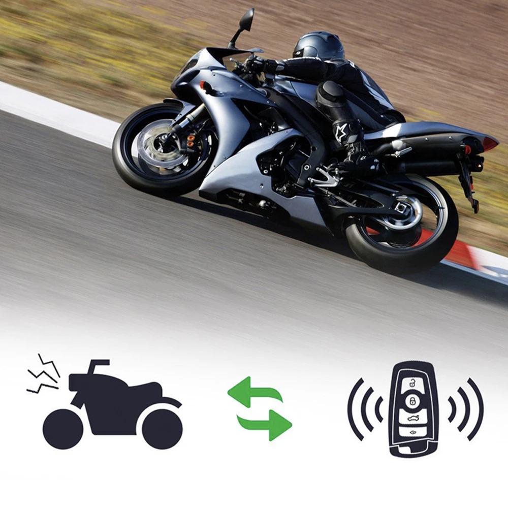 Motorcycle Alarm Anti-theft 125dB Universal Scooter Security Alarm System Engine Start Remote Control Key