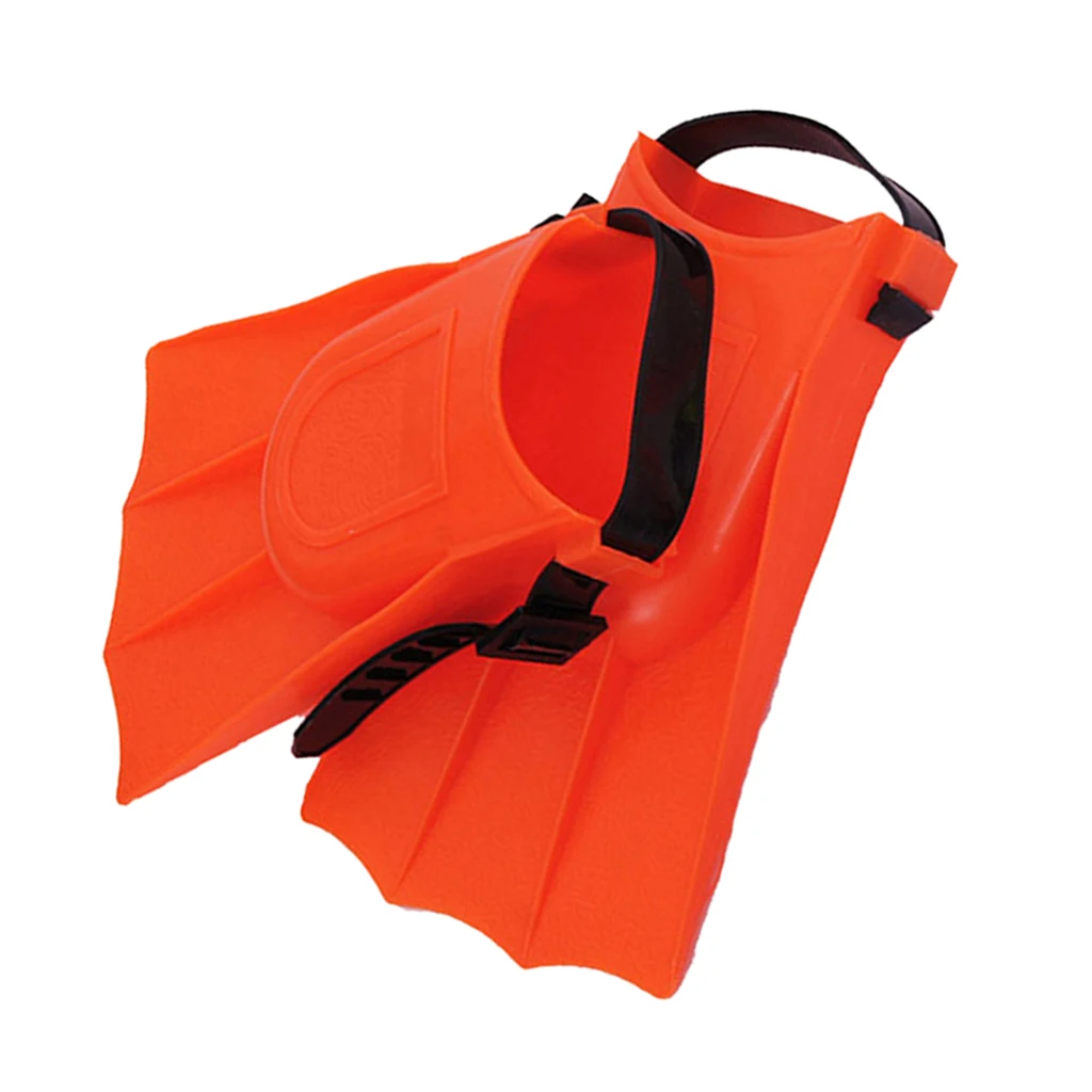 1 Pair Adults Adjustable Flippers Fins Swimming Training Diving Tools Orange
